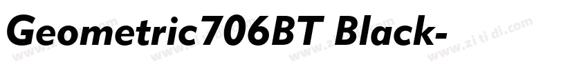 Geometric706BT Black字体转换